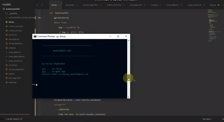 Screenshot of Autotempest bot